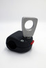 Sure Grip amputee ring steering wheel attachment with silver ring and black clamp base, shown on a white background