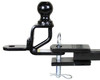 ATV-Tek Trio HD bolt-on hitch with a receiver tube and hitch pin fitted to the mounting plate