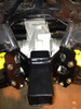Rear underside view of the Extreme Metal Products receiver hitch tube mounted below the Can-Am Maverick