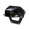 KFI rear 2-inch receiver hitch for the Polaris RZR 900, black steel bracket angled view on a white background