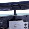 Seizmik upper door frame pin dropping into the bracket on the Polaris General lower door, top view