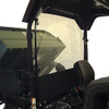 Kolpin rear window for the 2007-2012 John Deere, clear panel behind the seats seen from inside the cab with bed raised