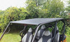 Extreme Metal Products aluminum top on a Kawasaki Teryx 4 cage, side view from above showing the four seats