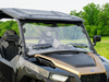 Straight-on front view of the Spike Powersports vented windshield on the bronze Polaris General outdoors
