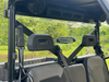 Spike rear windshield for Polaris Ranger XP 1000: rear windshield and vent behind the seats, side cab view