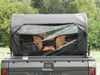 Rear view of the 3 Star cab enclosure rear window panel above the CFMoto UForce cargo bed