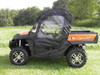 Side profile of the CFMoto UForce with the 3 Star full cab enclosure and full doors zipped closed