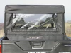 Rear close-up of the 3 Star cab rear window panel above the Polaris Ranger Crew tailgate