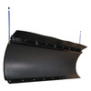 KFI Pro-Poly UTV plow blade with black poly face and blue plow markers, angled front view
