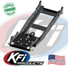 KFI UTV front-mount push tube frame with square tubing and plow lift plate, angled view