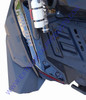 Rear fender flare on the Can-Am Maverick X3 from behind, Extreme Metal Products website watermark across the photo