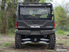 Straight rear view of the Ranger with the SuperATV rear bumper, rear window and mud tires