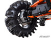 SuperATV 4 inch portal gear lift for Polaris Ranger 1000, close-up of the portal hub behind a mud tire