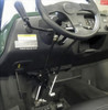 Sure Grip hand controls installed under the dash of an Arctic Cat Prowler, push-pull lever beside the steering wheel