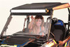 Extreme Metal Products hand-operated 16-inch wiper installed on the hard poly windshield of a side-by-side, driver behind