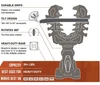 Kolpin Rhino Grip Pro feature diagram showing tilt design, 360 rotation, heavy-duty base and 50-pound capacity