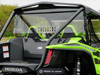 Spike Powersports venting rear windshield on a green Honda Talon, rear three-quarter view