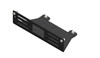 Eagle winch mount for Polaris Ranger XP800, black steel plate with slotted side rails, 3D render