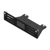 Eagle winch mount for Polaris Ranger XP800, black steel plate with slotted side rails, 3D render