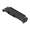 Eagle winch mount for Polaris Ranger '01-04, long black steel plate with mounting bolts, 3D render