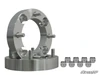 SuperATV Polaris Ranger wheel spacer pair with eight lug nuts beside the stacked spacers