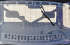 Spike manual wiper installed at the top of a vented UTV windshield, front view through the glass with the wiper blade