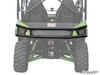 Rendered rear view of the black SuperATV rear bumper on a Kawasaki Teryx 4 with the machine faded to gray