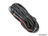 Coiled wiring harness with relay and connectors included with the SuperATV 3-inch LED recessed cube lights