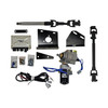 SuperATV EZ-Steer power steering kit for the Arctic Cat Wildcat Trail laid out, motor, ECU, shafts, brackets and wiring