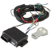 Moto Alliance Viper wireless remote switch kit with wiring harness, receiver module and remote fob laid out on white