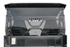 Spike Powersports tinted rear windshield with a vent installed behind the cab of a Yamaha Wolverine X2, rear view