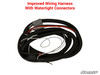 SuperATV power steering wiring harness with watertight connectors from the Polaris RZR 570 kit