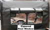 3 Star zippered rear window detail - CanAm Maverick Soft Back Panel