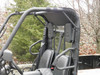 View from the driver side of a side-by-side rear cage with the 3 Star soft back panel behind the seats