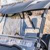 Moto Alliance electric wiper installed on the windshield of a UTV with a roof, exterior front view