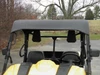 Front view of the 3 Star soft top over the windshield and cab of a yellow Cub Cadet Challenger