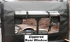 3 Star zippered rear window detail - Hisun 500/700 & Axis 500/700 Full Cab Enclosure for Hard Windshield