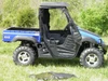 Blue Hisun 500/700 with the 3 Star soft door removed and lying on the ground, side view
