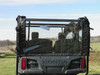 Close rear view of the 3 Star soft back panel and window on a Honda Pioneer 700-4, Honda tailgate below