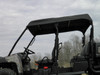 Driver side view of the 3 Star soft top over the front and rear seats of the John Deere Gator XUV-4