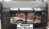 3 Star zippered rear window detail - Kubota RTV 400/500 Soft Doors/Rear Window Combo