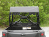 Straight rear view over the tailgate of the Kymco 450 showing the 3 Star soft top from behind