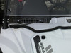 Side close-up of the vent slots along the bottom of the 3 Star windshield on the Yamaha Wolverine hood
