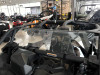 Rear view of the Extreme Metal Products clear rear window installed on the cage of a Can-Am Maverick X3 in a showroom