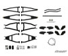 SuperATV Polaris Ranger XP 800 6 inch lift kit contents: A-arms, radius rods, brackets, brake lines and hardware