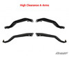 Set of four black SuperATV high clearance A-arms from the Polaris Ranger XP 800 6 inch lift kit