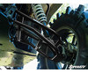 SuperATV rear A-arm from the Ranger XP 1000 6 inch lift kit, seen from below with the coilover and tire