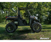 Side profile of a gray Polaris Ranger XP 1000 standing tall on the SuperATV 6 inch lift kit with mud tires
