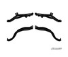 Four black tubular arms from the SuperATV RZR 800 5-inch lift kit laid out on a white background