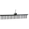 Moto Alliance Impact landscape kit 62-inch landscape rake attachment with steel tines, side view on white